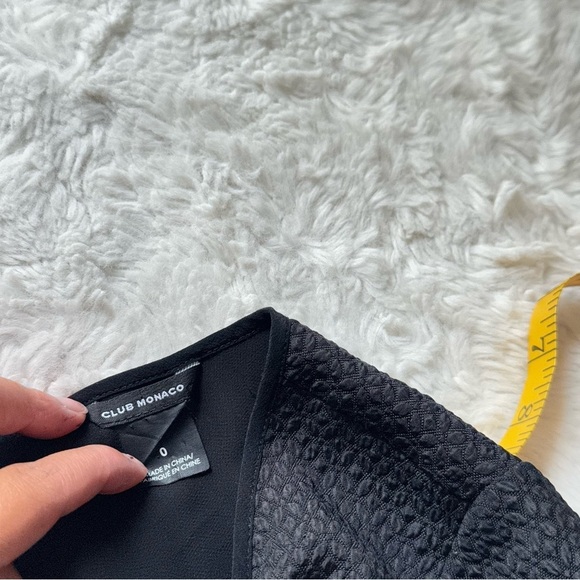 Club Monaco black ruffle sleeve dress size 0 - Picture 4 of 8